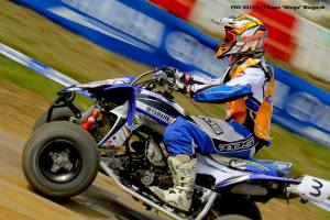 Andrea impegnato in gara